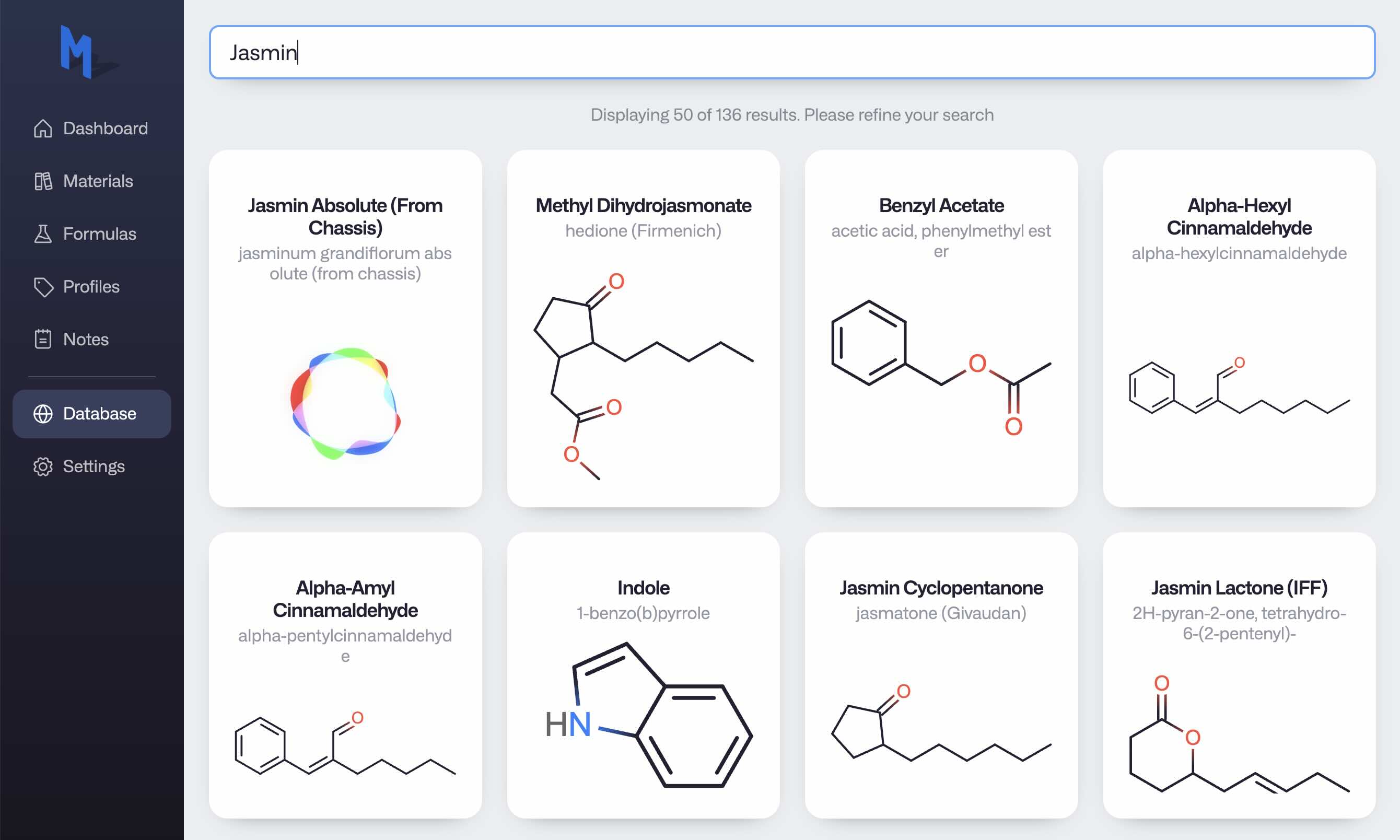 Molequles Materials Database