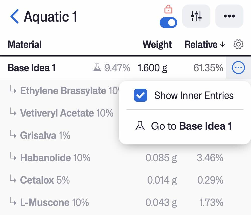 Formula Editor Inner Entries