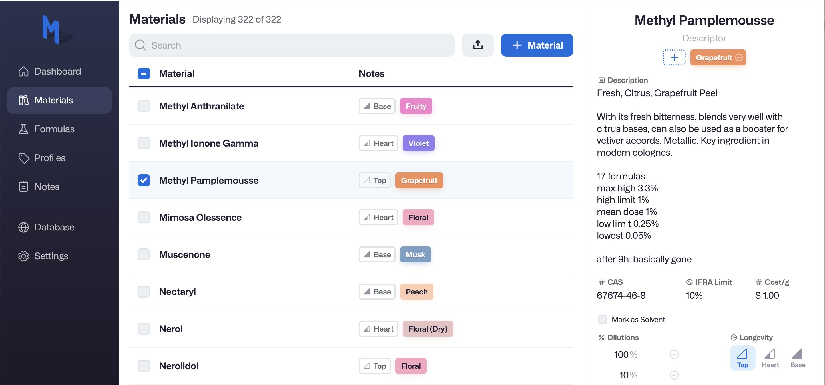 Molequles Materials Page